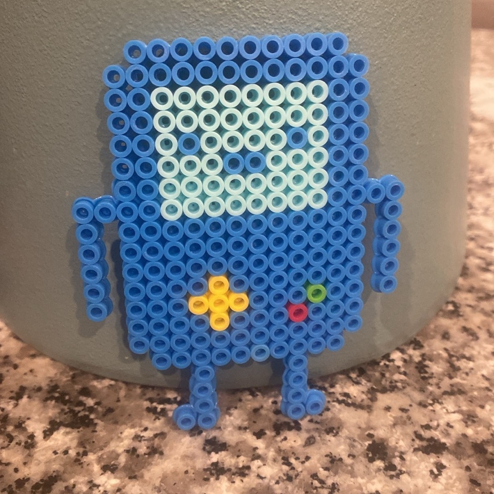 NWOT HANDMADE Adventure Time’s BMO perler Figure